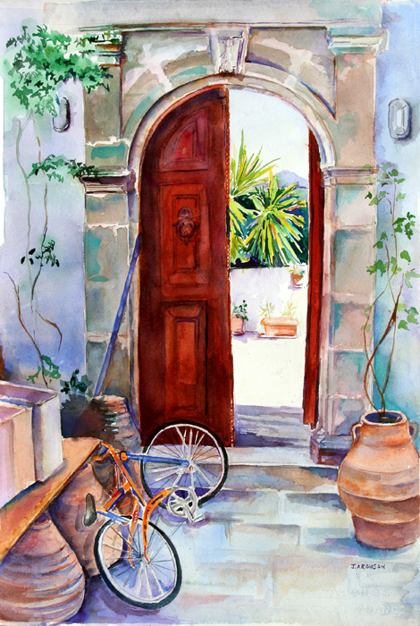 Greek Island Alley Doorway
