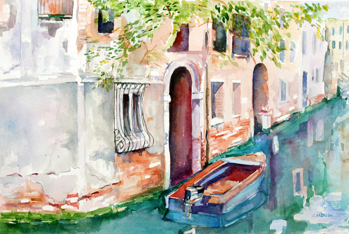 Motor Boat in Venice Canal